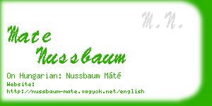 mate nussbaum business card